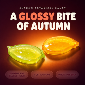 Caramelle Gommose Botaniche a Forma di Foglia di Acero e Quercia, Trasparenti, per la Festa dell'Autunno, Vendita all'Ingrosso, Gadget per Feste - Product Image 1