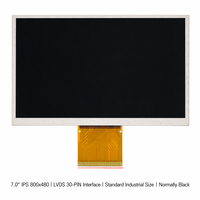 Modul LCD IPS 7.0 Inci Tangguh 800x480 450 Nits LVDS 30 PIN Layar Anti-EMI Shielding Lampu Latar LED Terintegrasi HMI Industri