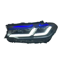 Feux avant SJC Auto V2 à sourcils bleus et DRL jaunes/blancs pour BMW G30 G38 Pré-LCI 2018-2020, phares bicolores, vente chaude
