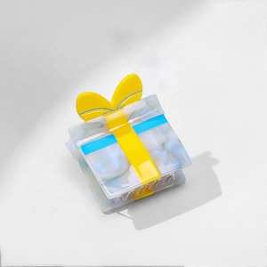 Pinza de Pelo Cuadrada y Colorida de Acetato para Mujeres y Niñas, Uso Diario, Decoración para Coleta - Product Image 5