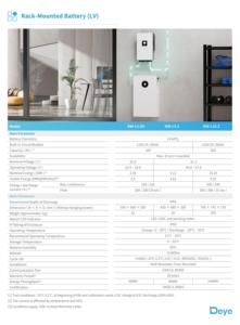Deye RW-L5.1 51.2V 100Ah 5.12kWh LiFePO4バッテリー 低電圧 家庭用太陽光発電蓄電池 リチウムバッテリー - Product Image 5