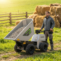 Mini-dumper à batterie lithium 1,5 kWh, chargeur sur roues, capacité 500 kg, pour le transport de matériaux agricoles, avec benne de 0,28 m³, haute efficacité