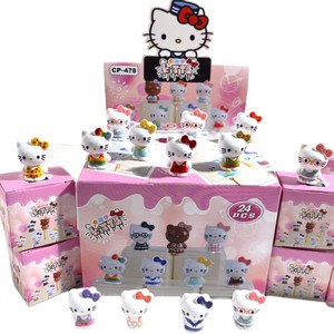 KT Cat Figurines d'animaux en résine mignonnes, Boîte mystère, Ornements créatifs, Figurine chat style Little Red Book, Vente en gros - Product Image 5