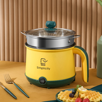 Mini marmite multifonctionnelle Cuiseur à riz électrique multifonctions Poêle à frire à revêtement antiadhésif Poêle à frire domestique portable 600
