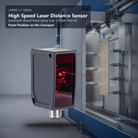 Sensor Jarak Laser Otomatis untuk Panel Kayu Distanzsensor DT35 DTOF 1000Hz 10m IP65 untuk Posisi Panel Layanan Kustom