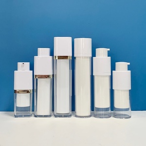 Flacon cosmétique carré sans air de 15 ml, 30 ml, 50 ml avec pompe, emballage pour fond de teint, conteneur à visser, flacon sans air pour lotion - Product Image 1