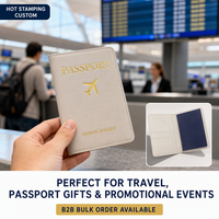Housse de passeport en PU au toucher doux pour voyage, porte-passeport en cuir PU estampé à chaud, portefeuille de voyage tendance