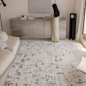 HUGEAR Vintage <strong>Grey</strong> Floral Rectangle Living Room <strong>Rug</strong> 240x300cm Non-Slip Machine Washable Short Pile <strong>Bedroom</strong> Office Girls Boys - Product Image 6