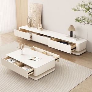 盖多茶几套装客厅现代茶几长方形大理石桌面 - Product Image 2