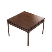 Nouvelle table à manger carrée en bois massif chinois avec jeu de cartes et jeu d'échecs des Huit Immortels, design moderne, montage facile