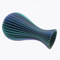 Vase imprimé en 3D haute précision, design géométrique moderne, décoration d'intérieur, pièce maîtresse, taille et couleur personnalisées pour le salon