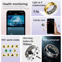 Bague connectée SY15 : Suivi de santé, étanche IP68, contrôle gestuel, commutation vidéo, réveil, vibration du doigt en acier inoxydable