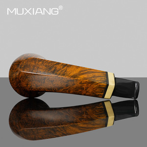 Muxiang Wooden Tobacco Pipe Bent Type 3mm Filter Vintage Style For Men Smoking Pipes - Product Image 2