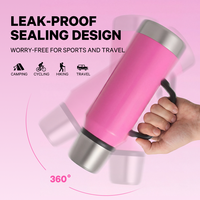 Bouteilles de sport tendance 2026 pour le camping et la pêche, en acier inoxydable 304, 1500 ml, à double paroi, personnalisables, avec couvercle double usage