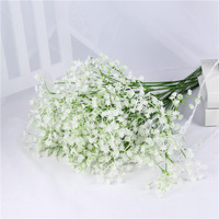 Fleurs artificielles blanches de Gypsophile (Souffle de Bébé) au toucher réel pour la décoration de mariage et de Noël à la maison