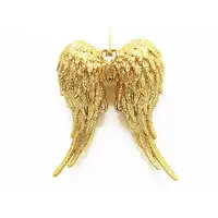 Verkauf Angel Wings 5.31 "Gold Glitter Ornament für Weihnachts baum oder Wohnkultur