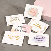 Cartes de remerciement personnalisées en papier couché fait main, imprimées en offset et estampées à chaud, avec motif floral, pour cadeaux de mariage et de fête