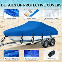Housse de bateau Bestway 16-18,5 pieds, résistante aux intempéries, imperméable, anti-poussière, anti-UV, robuste, couleur et logo personnalisables, taille sur mesure