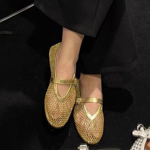 QuiteS 2026 Nuove <span class=keywords><strong>Scarpe</strong></span> Casual da Donna in Pelle con Rete Traforata, Fibbia in Pelle, Slip-On a Strato Singolo, Suola Piatta, Moda - Product Image 3
