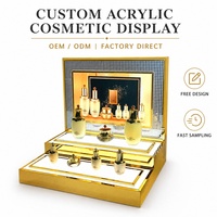 Support d'affichage de bureau en acrylique personnalisé pour produits de soin de la peau, support d'affichage lumineux en forme de L, fabricant