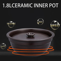 2024 JOSOO 1.8L 3.5L 4L 5L menu préréglé de ragoût lent fonction de minuterie numérique pot en céramique autocuiseur intelligent cuiseur à riz électrique