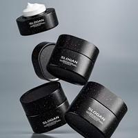 Pot en verre pour crème et lotion, emballage cosmétique de luxe pour le visage, personnalisable, vide, 30g 50g, transparent, givré, noir, plastique, sur mesure