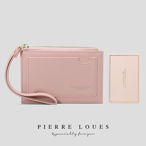 Portefeuille zippé multi-cartes Pierre Loues, porte-monnaie léger de 5 pouces pour femmes, couleur unie, printemps 2025 - Product Image 5