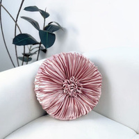 Coussin rond en velours coréen, design tissé moderne, résistant aux taches et écologique, amovible et lavable, décoration intérieure