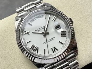 Reloj Mecánico de Lujo de la Mejor Calidad, 41 mm, Fábrica VS, Acero 904L, Movimiento ETA 3255, Reloj de Buceo 228239, Reloj Blanco Romano de Lujo - Product Image 2