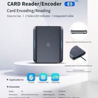 Lecteur de contrôle d'accès TT Lock 13,56 MHz avec encodeur de carte IC en ABS / WiFi / 4G, distance de lecture 0-3 m pour hôtel