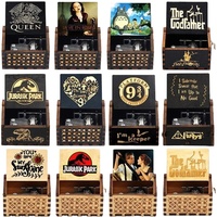 Boîte à musique personnalisée en bois à manivelle musique Harry film Potter pour enfants cadeau d'anniversaire W23-525