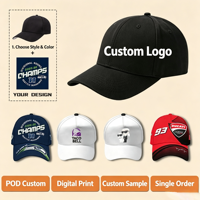 Casquette de baseball OEM personnalisée à 6 panneaux 100 % coton avec logo brodé 3D incurvé, fermeture à boucle métallique, chapeau de golf, option logo personnalisé, faible MOQ