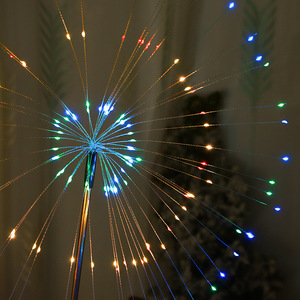 مصابيح ألعاب نارية مقاومة للماء من داندليون تعمل بالطاقة الشمسية صغيرة في الهواء الطلق لزينة عطلات الفناء ROHS - Product Image 3