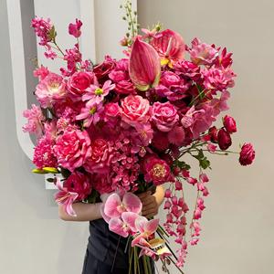 Fiori Artificiali in Seta Serie <span class=keywords><strong>Rosa</strong></span> Rossa, Stelo Singolo, Accessori per Composizioni Floreali per Matrimoni, Decorazioni Casa ed Eventi - Product Image 1