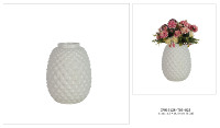 Vase à fleurs de luxe moderne en céramique blanche, poterie de mer, vente en gros,