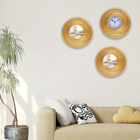 LUYI Nouvelle Horloge Murale Analogique Moderne Art Déco, Ensemble de 3 Pièces, Fonctionnant à Piles, pour la Décoration du Salon, de la Chambre à Coucher et du Bureau