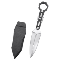 Couteau de camping Meiji EDC, lame en acier 3Cr13, manche en plastique, haute dureté, design droit monobloc, tranchant, DIY OEM/ODM, 9 cm