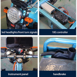 Motocicleta Eléctrica de Carga con Sidecar y Carrocería Abierta para Entrega y Transporte de Mercancías - Product Image 3
