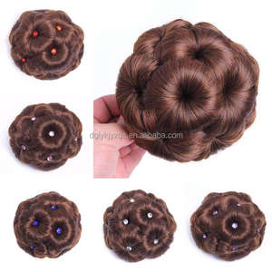 WE04 Vente Chaude <span class=keywords><strong>Chignon</strong></span> de Mariée Disque en Soie Fibre Haute Température Mate Ornement Cheveux Pince Carte Boucles Bouton 9 Fleurs pour <span class=keywords><strong>Mariage</strong></span> - Product Image 5
