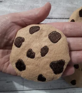 Juego de fieltro Galletas Juego de imaginación Comida Juguetes Fieltro Postre Fieltro Galletas con chispas de chocolate - Product Image 6
