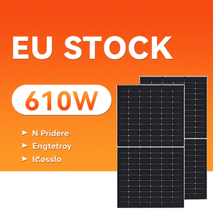 Paneles Solares 600 Tipo N Totalmente Negros con Batería 575-625W, Marco de Aleación de Aluminio Anodizado, 48V - Product Image 1