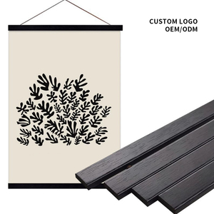 Marco Magnético de Madera de Teca para Póster, Personalizable con Logotipo, para Uso Doméstico, Barras de Madera para Colgar en la Pared, Decoración - Product Image 3