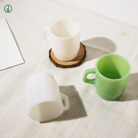 Nouveau design tasses à café en verre borosilicaté coloré logo personnalisé jade blanc vert résistant à la chaleur transparent minimaliste