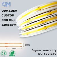 Bande LED COB, Bandes LED, Ruban LED, Lumière LED COB, Profilé en aluminium COB intelligent 12V 24V