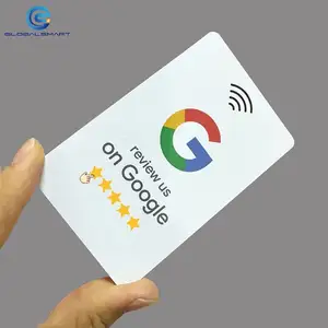 Carte de visite numérique NFC Google Review personnalisée programmable QR Code carte RFID d'entreprise