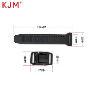 Boucle de casque de moto KJM 124 mm, attache latérale en plastique pour accessoires de casque de véhicule électrique - Product Image 1