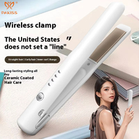 Lisseur de cheveux portable sans fil PAKISS |   Lisseur en céramique à chauffage rapide, multi-températures, pour salon, hôtel, usage domestique