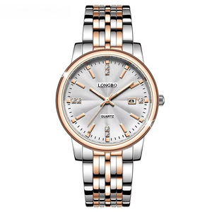 OEM ODM Premium Gold Couple <b>Watch</b> Crystal Accent Calendar Window Waterproof Luminous <b>His</b> <b>and</b> <b>Hers</b> Pair Quartz <b>Watch</b> - Product Image 5