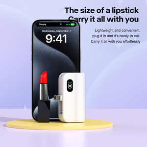 Nhà máy sản xuất 5000mAh mini bỏ túi có kích thước viên nang Powerbank pin bên ngoài cho iPhone với cổng Type-C và điện thoại đứng - Product Image 5