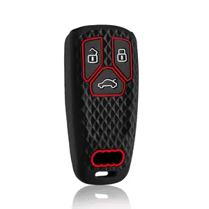 Porte-clés en silicone pour clés de voiture, étui de protection pour clés <span class=keywords><strong>Audi</strong></span> Q5 Q7 <span class=keywords><strong>TT</strong></span> A4 B9 A5 A6 8S 8W 4M S4 S5 S7 TTS TFSI <span class=keywords><strong>RS</strong></span> - Product Image 4